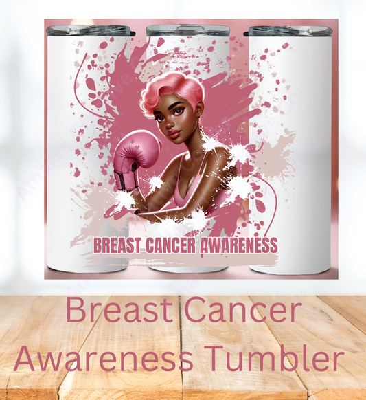 Breast Cancer Awareness Boxing Tumbler