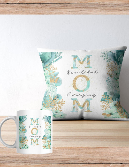 Mothers Day Pillow and Mug Set